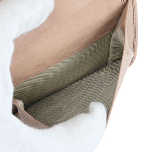 Prada Nappa Gaufre Trifold Wallet Cypria Pink - Picture 9 of 11